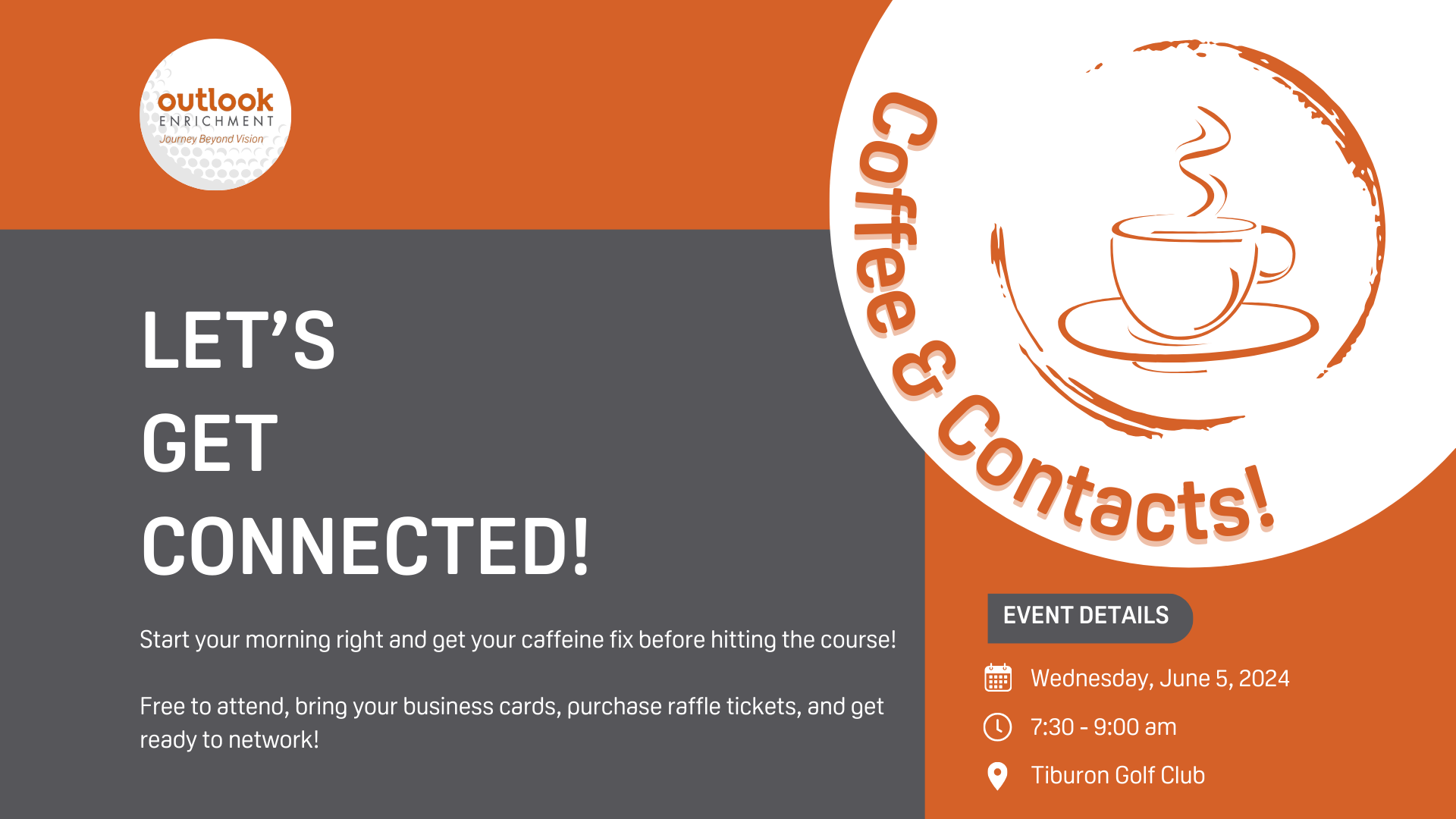 Coffee & Contacts registration for June 5, 2024.